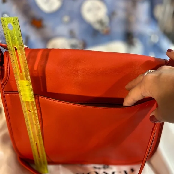 Coach Saddle Bag in Deep Coral Crossbody - Picture 4 of 11